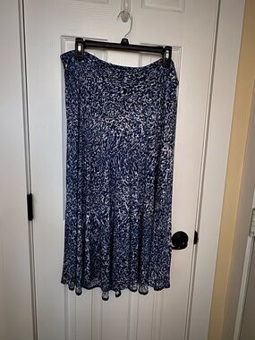 East 5th Blue Patterned Circle Skirt